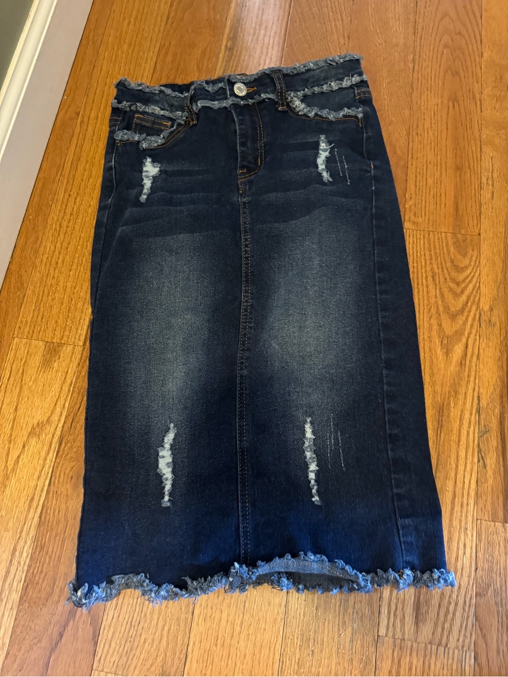 Girls Denim Rockids Midi/maxi Skirt Size 12/14